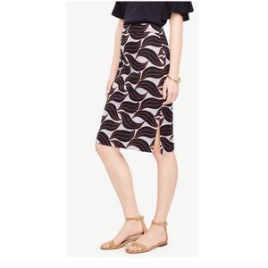 Ann Taylor Floral Midi Pencil Skirt